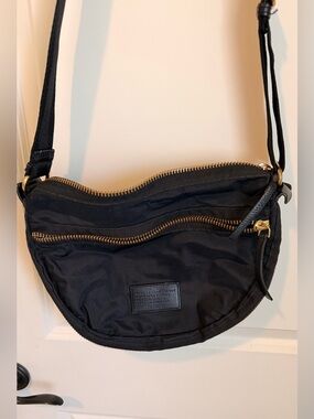 Marc by Marc Jacobs Black Nylon Crossbody with Gold Hardware